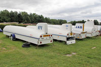X5SB Airport - Parked glider trailers at The Yorkshire Gliding Club, Sutton Bank. August 9th 2015. - by Malcolm Clarke