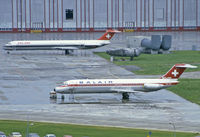 Zurich International Airport, Zurich Switzerland (LSZH) - Scan from Fuji Slide - Two Balair Aircraft parked at Zurich - by Wilfried_Broemmelmeyer