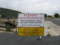 Santa Paula Airport (SZP) - Instructions to all pilots at Rwy 22 pre-flight runup area - by Doug Robertson