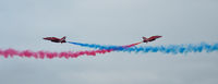 RAF Cosford Airport, Albrighton, England United Kingdom (EGWC) - Cosford airshow Red Arrows display - by Roverscal