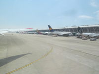 Shanghai Pudong International Airport, Shanghai China (ZSPD) - part of international terminal apron - by magnaman
