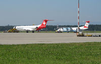 Graz Airport, Graz Austria (LOWG) - Swiss coummuter loading passengers - by olivier Cortot