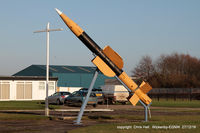 Wickenby Aerodrome Airport, Lincoln, England United Kingdom (EGNW) - Bloodhound missile displayed at Wickenby - by Chris Hall