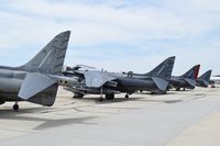 Boise Air Terminal/gowen Fld Airport (BOI) - AV-8Bs from VMA-211 “Avengers, MCAS Yuma, AZ parked on the south GA ramp.
 - by Gerald Howard