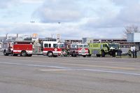 Boise Air Terminal/gowen Fld Airport (BOI) - Boise City Fire training with ARFF units. - by Gerald Howard
