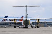 Boise Air Terminal/gowen Fld Airport (BOI) - Push back on the Alaska/Horizon ramp. - by Gerald Howard