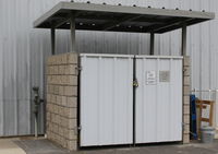 Santa Paula Airport (SZP) - Locked waste containers serving newer west section airport hangars. - by Doug Robertson