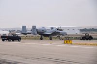 Boise Air Terminal/gowen Fld Airport (BOI) - Disabled A-10 being towed off runway. - by Gerald Howard