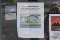 Santa Paula Airport (SZP) - Posted at SZP Airport Office-N1017U 1939 C.A.S.A 1.131 Bucker JUNGMANN FOR SALE. Lycoming O-360 180 Hp upgrade/engine mount by Joe Krybus. More photos-Airplane section. - by Doug Robertson