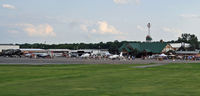 Lancaster Airport (LNS) - View of the terminal and ramp from an airplane during the annual airshow. - by Daniel L. Berek