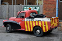 EGLB Airport - Dan Air London, Morris pick up vehicle at Brooklands Airfield, Weybridge, England. - by moxy