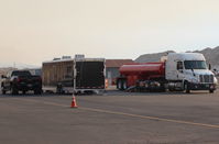 Santa Paula Airport (SZP) - More support equipment for the Thomas Fire-aircraft fuels are both 100LL and Jet-A from mobile tankers.  - by Doug Robertson