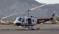 Santa Paula Airport (SZP) - N205GH, 1965 Bell UH-1H IROQUOIS, Lycoming T53L-703 Turboshaft, Restricted class, at the Thomas Fire Base - by Doug Robertson