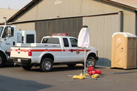 Santa Paula Airport (SZP) - Cal-Fire and other's support at the Thomas Fire FireBase - by Doug Robertson