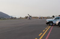 Santa Paula Airport (SZP) - Various Thomas Fire Helicopter Firefighters at the SZP Firebase - by Doug Robertson