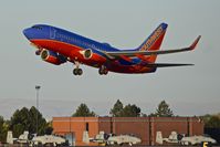 Boise Air Terminal/gowen Fld Airport (BOI) - Early morning Southwest flight leaving BOI. - by Gerald Howard