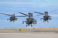 Boise Air Terminal/gowen Fld Airport (BOI) - AH-64s from the 1-183rd AVN BN, Idaho Army National Guard departing Taxiway Bravo.
 - by Gerald Howard