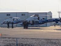 Boise Air Terminal/gowen Fld Airport (BOI) - Two St Luke's life flight helicopters parked on the Idaho Helicopter ramp. - by Gerald Howard