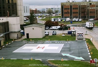Johns Hopkins Bayview Medical Center Heliport (06MD) - Heliport at Johns Hopkins Bay View Hospital and burn treatment center. - by J.G. Handelman