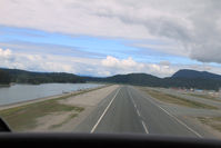 Juneau International Airport (JNU) -  very short final Juneau Alaska in Ce208 N332AK - by Pete Hughes