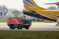 Brest Bretagne Airport, Brest France (LFRB) - Fire protection during refueling operation, Brest-Bretagne airport (LFRB-BES) - by Yves-Q