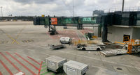 Lyon Saint-Exupéry Airport (formerly Satolas Airport) - view on the tarmac from an A-320 - by olivier Cortot