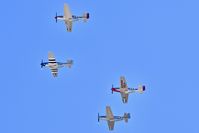 Manchester Airport - P-51 fly over during airshow. - by Gerald Howard