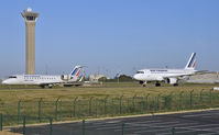 Paris Charles de Gaulle Airport (Roissy Airport) - F-GRJT - Air France (Brit Air) CRJ 200 and F-GRHR - Air France Airbus A319 - by Wilfried_Broemmelmeyer