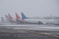 Boise Air Terminal/gowen Fld Airport (BOI) - Mid day flights loading up. - by Gerald Howard