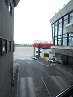Tegel International Airport (closing in 2011) - view of the apron between two terminal buildings at Berlin Tegel airport - by Ingo Warnecke