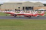 RAF Fairford Airport, Fairford, England United Kingdom (EGVA) - Patrouille Suisse departing the Royal International Air Tattoo 2024 - by Roberto Cassar
