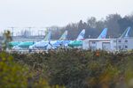 Renton Municipal Airport (RNT) - Line-up of new Boeing jets at Renton  - by FerryPNL